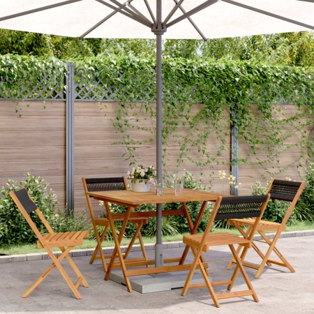 5-piece garden dining set made of solid black polypropylene wood. by , Garden sets - Ref: Foro24-3281781, Price: 285,79 €, Di...