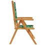 Reclining garden chairs, set of 6, made of solid wood and green fabric. by , Garden chairs - Ref: Foro24-3214551, Price: 427,...