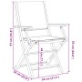 Folding garden chairs 8 pcs solid wood and anthracite fabric by , Garden chairs - Ref: Foro24-3214579, Price: 488,51 €, Disco...