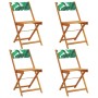 Reclining garden chairs, set of 4, made of solid wood and green fabric. by , Garden chairs - Ref: Foro24-3214622, Price: 165,...