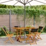 Reclining garden chairs 4 pcs solid acacia wood black by , Garden chairs - Ref: Foro24-3214601, Price: 171,05 €, Discount: %