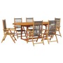 7-piece garden dining set made of solid gray polypropylene wood. by , Garden sets - Ref: Foro24-3281722, Price: 783,96 €, Dis...