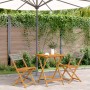 3-teiliges Bistro-Set PE Rattan und massives graues Holz von , Gartensets - Ref: Foro24-3281755, Preis: 140,82 €, Rabatt: %