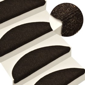 Self-adhesive stair mat 15 pcs 56x17x3cm brown by vidaXL, Stair mats - Ref: Foro24-322348, Price: 35,76 €, Discount: %