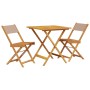 3-piece bistro set in taupe fabric and solid wood by , Garden sets - Ref: Foro24-3281870, Price: 161,99 €, Discount: %