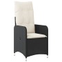 Reclining garden armchair with black synthetic rattan cushions by , Garden chairs - Ref: Foro24-365680, Price: 138,85 €, Disc...