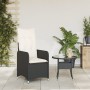 Reclining garden armchair with black synthetic rattan cushions by , Garden chairs - Ref: Foro24-365680, Price: 138,85 €, Disc...