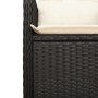 Reclining garden armchair with black synthetic rattan cushions by , Garden chairs - Ref: Foro24-365680, Price: 138,85 €, Disc...