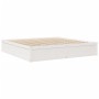 Cama con colchón madera maciza de pino blanca 200x200 cm de , Camas y somieres - Ref: Foro24-3281923, Precio: 507,62 €, Descu...