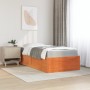 Bed with mattress in waxed brown pine solid wood 100x200 cm by , Beds and slatted bases - Ref: Foro24-3281942, Price: 287,91 ...