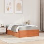 Cama con colchón madera maciza de pino marrón cera 120x190 cm de , Camas y somieres - Ref: Foro24-3281954, Precio: 360,35 €, ...