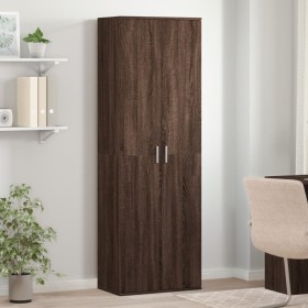 Tall brown oak veneer highboard 60x35x180 cm by , Lockers and storage cabinets - Ref: Foro24-3276671, Price: 132,99 €, Discou...