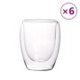 Double-walled glass cups, 6 units, 350 ml by , Cups and bowls - Ref: Foro24-4005733, Price: 34,12 €, Discount: %