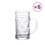 Beer mugs with handle 6 units 500 ml by , Cups and bowls - Ref: Foro24-4005746, Price: 30,99 €, Discount: %