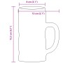 Beer mugs with handle 6 units 500 ml by , Cups and bowls - Ref: Foro24-4005746, Price: 30,99 €, Discount: %