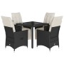 Set de muebles jardín 5 pzas con cojines ratán sintético negro de , Conjuntos de jardín - Ref: Foro24-3276864, Precio: 502,39...