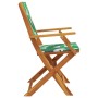 Reclining garden chairs, set of 6, made of solid wood and green fabric. by , Garden chairs - Ref: Foro24-3214587, Price: 351,...