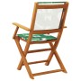 Reclining garden chairs, set of 6, made of solid wood and green fabric. by , Garden chairs - Ref: Foro24-3214587, Price: 351,...