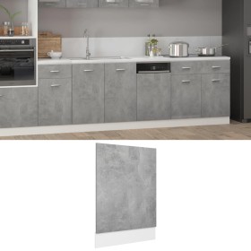 Plywood gray concrete dishwasher panel 45x3x67 cm by , Kitchen cabinets - Ref: Foro24-802558, Price: 20,51 €, Discount: %