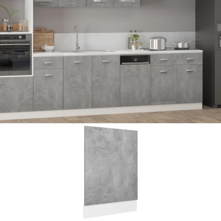 Plywood gray concrete dishwasher panel 45x3x67 cm by , Kitchen cabinets - Ref: Foro24-802558, Price: 20,99 €, Discount: %