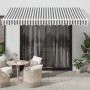 Manual retractable awning with anthracite and white LED 350x250 cm by , Awnings - Ref: Foro24-3215782, Price: 268,45 €, Disco...