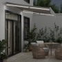 Manual retractable awning with anthracite and white LED 350x250 cm by , Awnings - Ref: Foro24-3215782, Price: 268,45 €, Disco...