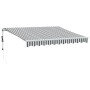 Retractable automatic awning in anthracite gray and white, 300x250 cm. by , Awnings - Ref: Foro24-3215780, Price: 415,78 €, D...