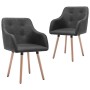 Dining chairs 2 units dark gray fabric by vidaXL, dining chairs - Ref: Foro24-322982, Price: 181,52 €, Discount: %