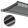 Manual retractable awning in anthracite gray and white 450x350 cm by , Awnings - Ref: Foro24-3215812, Price: 413,46 €, Discou...