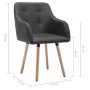 Dining chairs 2 units dark gray fabric by vidaXL, dining chairs - Ref: Foro24-322982, Price: 181,52 €, Discount: %