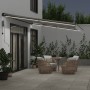 Retractable automatic awning with LED light anthracite white 500x350 cm by , Awnings - Ref: Foro24-3215819, Price: 668,33 €, ...