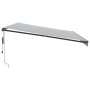 Toldo retráctil automático luz LED antracita blanco 500x350 cm de , Toldos - Ref: Foro24-3215819, Precio: 643,76 €, Descuento: %