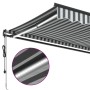 Retractable automatic awning with LED light anthracite white 500x350 cm by , Awnings - Ref: Foro24-3215819, Price: 668,33 €, ...