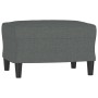 Sofá de 3 plazas con taburete de tela gris oscuro 180 cm de , Sofás - Ref: Foro24-3201136, Precio: 363,71 €, Descuento: %