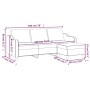 Dreisitzer-Sofa mit dunkelgrauem Stoffhocker, 180 cm. von , Sofas - Ref: Foro24-3201136, Preis: 362,10 €, Rabatt: %