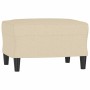 Sillón con taburete tela crema 60 cm de , Sofás - Ref: Foro24-3201129, Precio: 216,42 €, Descuento: %