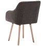 Dining chairs 2 units taupe gray fabric by vidaXL, dining chairs - Ref: Foro24-322990, Price: 181,00 €, Discount: %