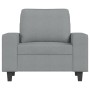 Armchair with light gray fabric stool 60 cm by , Sofas - Ref: Foro24-3201143, Price: 242,18 €, Discount: %