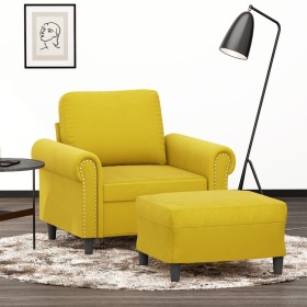 Armchair with yellow velvet footstool 60 cm by , Sofas - Ref: Foro24-3201211, Price: 214,56 €, Discount: %