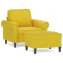 Sillón con taburete terciopelo amarillo 60 cm de , Sofás - Ref: Foro24-3201211, Precio: 214,27 €, Descuento: %