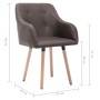 Dining chairs 2 units taupe gray fabric by vidaXL, dining chairs - Ref: Foro24-322990, Price: 181,00 €, Discount: %