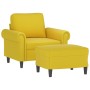 Armchair with yellow velvet footstool 60 cm by , Sofas - Ref: Foro24-3201211, Price: 214,27 €, Discount: %