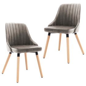 Dining chairs 2 units light gray velvet by vidaXL, dining chairs - Ref: Foro24-323052, Price: 158,75 €, Discount: %