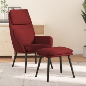 Sillón de relax con reposapiés tela rojo tinto de , Sillones - Ref: Foro24-3097776, Precio: 143,99 €, Descuento: %