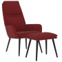 Relax armchair with footrest in burgundy fabric by , Armchairs - Ref: Foro24-3097776, Price: 143,94 €, Discount: %