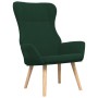 Sillón de relax con taburete tela verde oscuro de , Sillones - Ref: Foro24-3097887, Precio: 147,85 €, Descuento: %