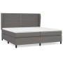 Cama box spring con colchón cuero sintético gris 200x200 cm de , Camas y somieres - Ref: Foro24-3128995, Precio: 698,99 €, De...