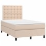 Cama box spring con colchón cuero sintético capuchino 120x200cm de , Camas y somieres - Ref: Foro24-3142838, Precio: 460,99 €...