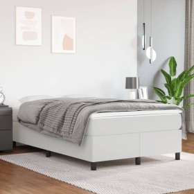 Boxspringbett mit weißem Kunstleder-Matratze 120x200 cm. von , Betten und Lattenroste - Ref: Foro24-3144597, Preis: 404,97 €,...