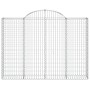 Wire mesh baskets 20 units, arched shape, iron, 200x30x140/160 cm. by , Pots and planters - Ref: Foro24-3146167, Price: 1,00 ...